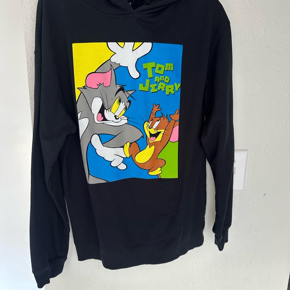 Tom and Jerry Black Hoodie Sweater
